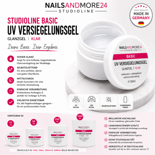 Studioline Basic | UV Versiegelungsgel - Glanzgel | Auswahl